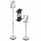 Azar Displays 11"W x 17"H Clear Acrylic Sign Holder W/ Metal Pedestal Stand 300847 - alternate 3
